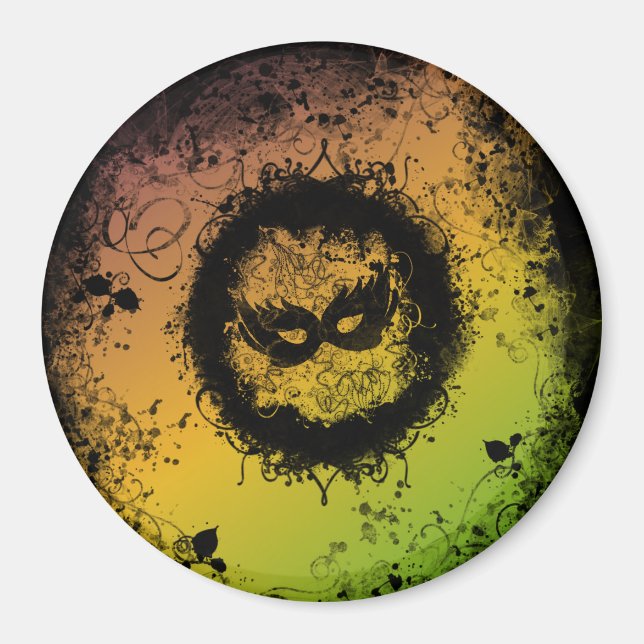 Imán Grunge Mardi Gras (Frente)