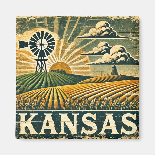 Imán Grunge Nebraska en problemas (Frente)