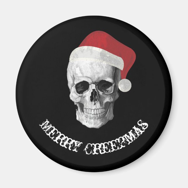Imán Grunge Skull Santa (Frente)