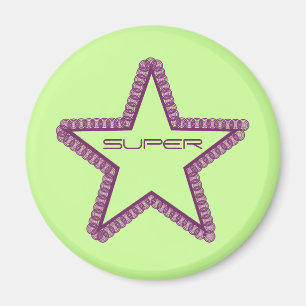 Imán Grunge Superstar Magnet, Purple