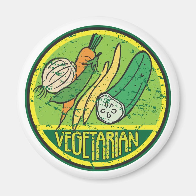 Imán Grunge vegetariano (Frente)