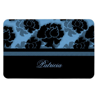 Imán Grungy Floral Decadation Flexi Magnet, Azul