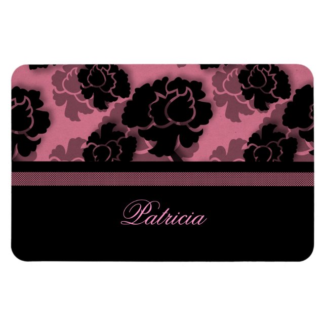 Imán Grungy Floral Decadation Flexi Magnet, Rosa (Horizontal)