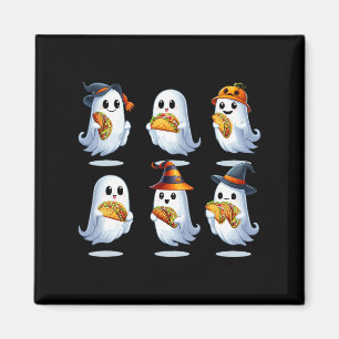Imán Grupo Boo Ghosts Comer Tacos Halloween