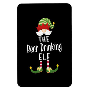 Imán Grupo de Elfos Bebedores de Cerveza Navidad Cumple