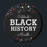 Imán Grupo de estrellas | Celebrar la historia negra RW<br><div class="desc">¡Celebra el Mes de la Historia Negra! Estos imanes presentan un diseño mínimo pero significativo de temática estadounidense. En la parte superior hay un grupo de estrellas representativo de los Estados Unidos. En cambio, estas estrellas están decoradas en un esquema de color rojo, blanco, azul y negro. Una buena manera...</div>