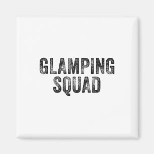 Imán Grupo de Glamping Divertido Viaje de Camping Famil