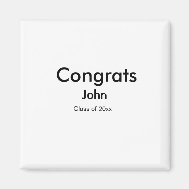 Imán grupo de graduados agregar nombre congrats fecha a (Frente)