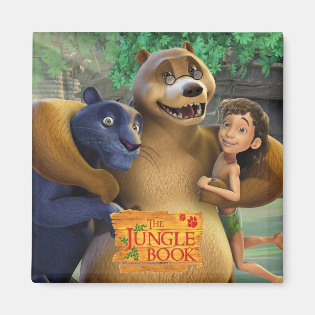 Imán Grupo de libros de la jungla disparado 1 (Frente)