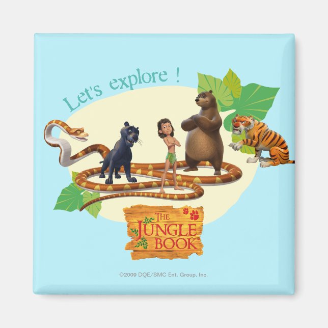 Imán Grupo de libros de selva 4 (Frente)