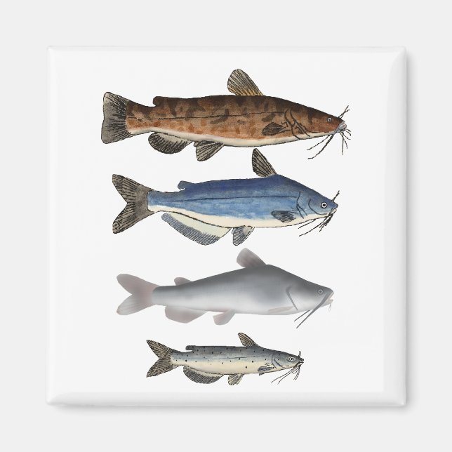 Imán Grupo de pescadores de pescado de Norteamérica (Frente)
