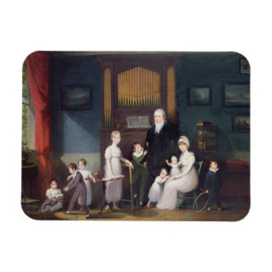 Imán Grupo en un interior, c.1800 de la familia