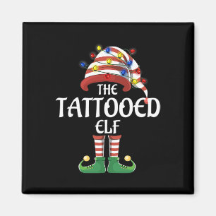 Imán Grupo familiar coincidente Yo soy el elfo tatuado