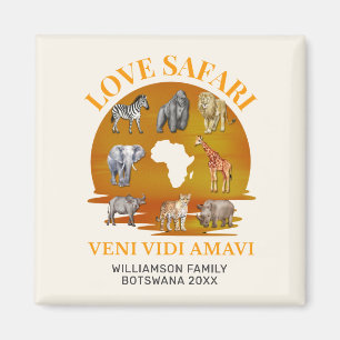 Imán Grupo familiar LOVE SAFARI Souvenir
