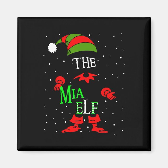 Imán Grupo Mia Elf que coincide con Navidades familiare (Frente)