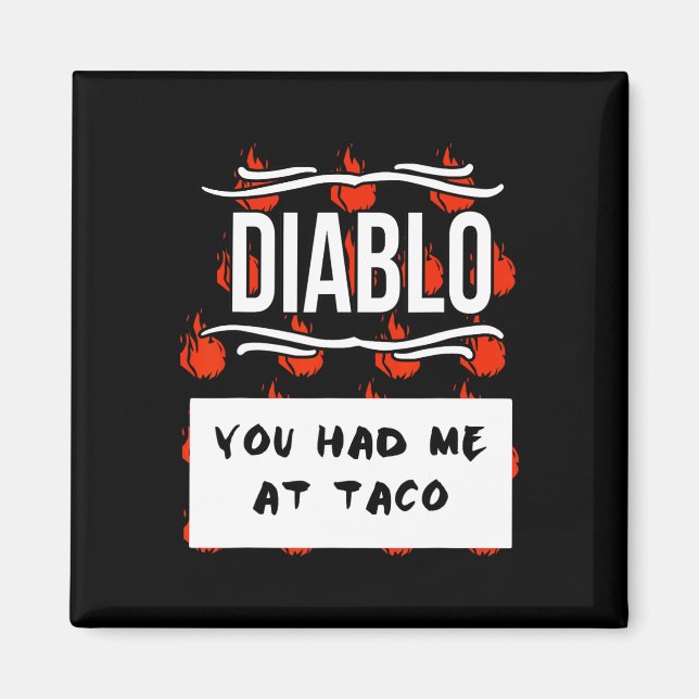 Imán Grupo SAUCES CALIENTES Halloween DIABLO SAUCE ME T (Frente)