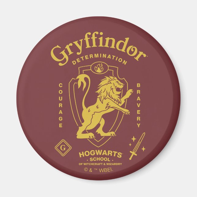 Imán GRYFFINDOR™ Determinación Coraje Valentía Escudo (Frente)