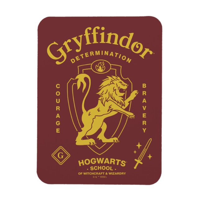 Imán GRYFFINDOR™ Determinación Coraje Valentía Escudo (Vertical)