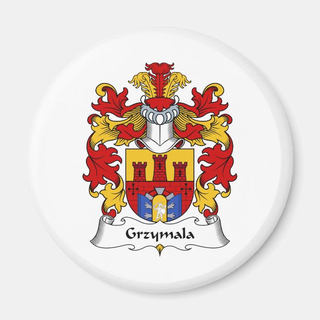 Imán Grzymala Family Crest (Frente)