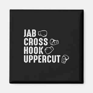 Imán Guantes de boxeo Jab Cross Hook Uppercut Boxer