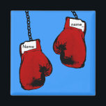 Imán Guantes de boxeo - Nombre personalizado<br><div class="desc">Boxer Glove</div>