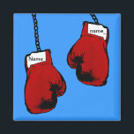 Imán Guantes de boxeo - Nombre personalizado<br><div class="desc">Boxer Glove</div>