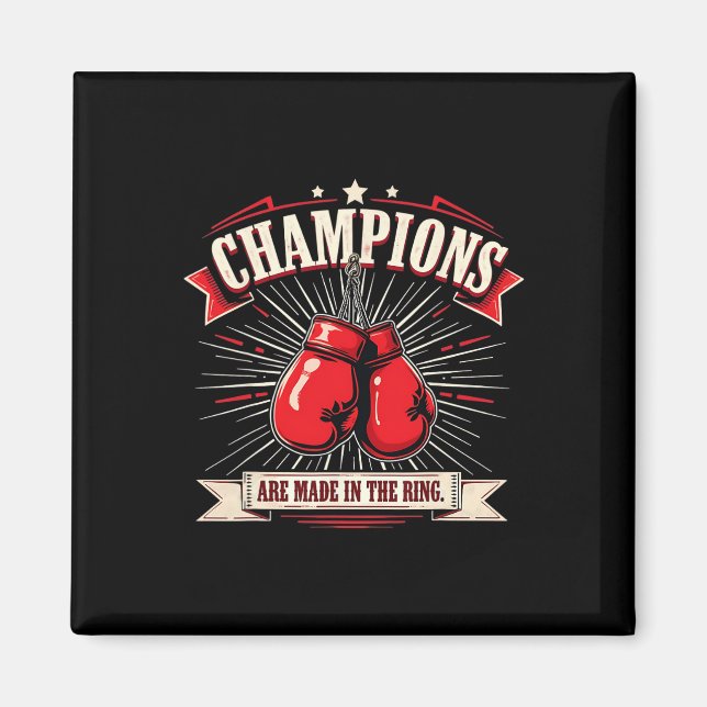 Imán Guantes De Boxeo Retro Regalos De Amor Para Boxead (Frente)