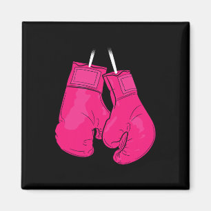 Imán Guantes De Boxeo Rosa Concienciación Sobre El Cánc