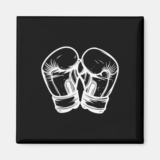Imán Guantes de kickboxing dibujo Taekwondo  (Frente)
