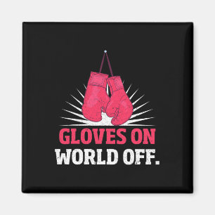 Imán Guantes divertidos de kickboxing en el mundo de lo