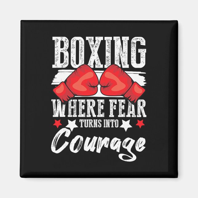 Imán Guantes G de boxeo de sombra, kickboxing, boxeador (Frente)