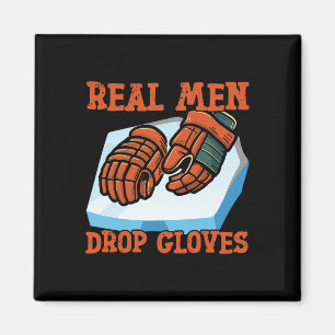 Imán Guantes Vintage de Hockey sobre Hielo Hombres Real