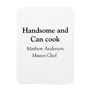 Imán Guapo y puede cocinar agregar nombre maestro chef 