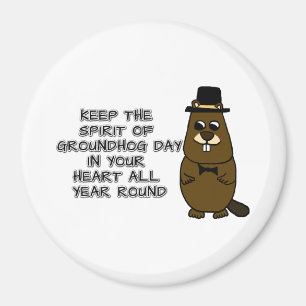 Imán Guarda el Día del Espíritu de la Groundhog en tu c