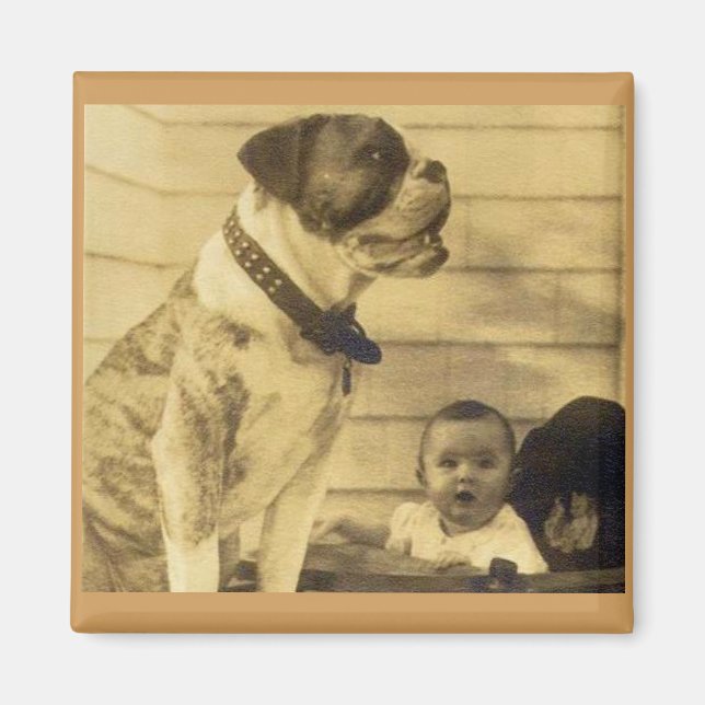 Imán Guarda el pitbull en los años 20 (Frente)