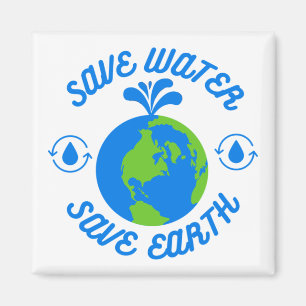 Imán Guardar agua salva la Tierra