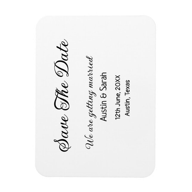 Imán Guardar el análisis de fecha sitio web del boda QR (Vertical)