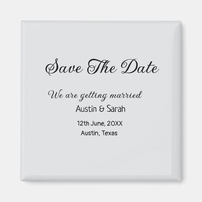 Imán Guardar el análisis de fecha sitio web del boda QR (Frente)