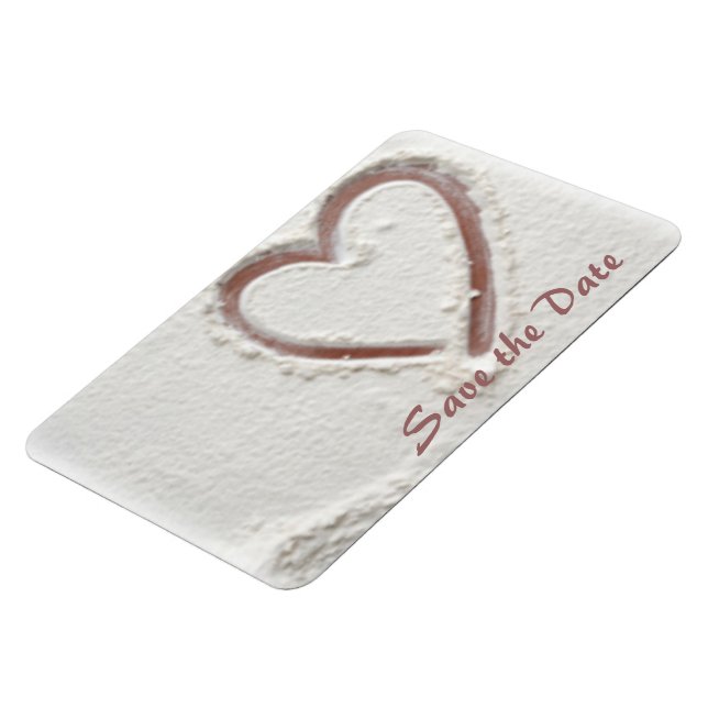 Imán Guardar el Corazón de Fechas de Arena (Lado Izquierdo)
