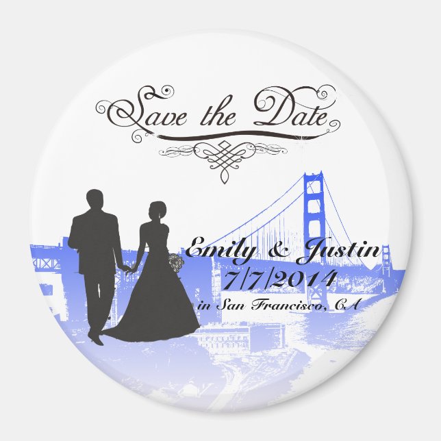 IMÁN GUARDAR EL MAGNET DE FECHA CON VISTAS A SAN FRANCI (Frente)