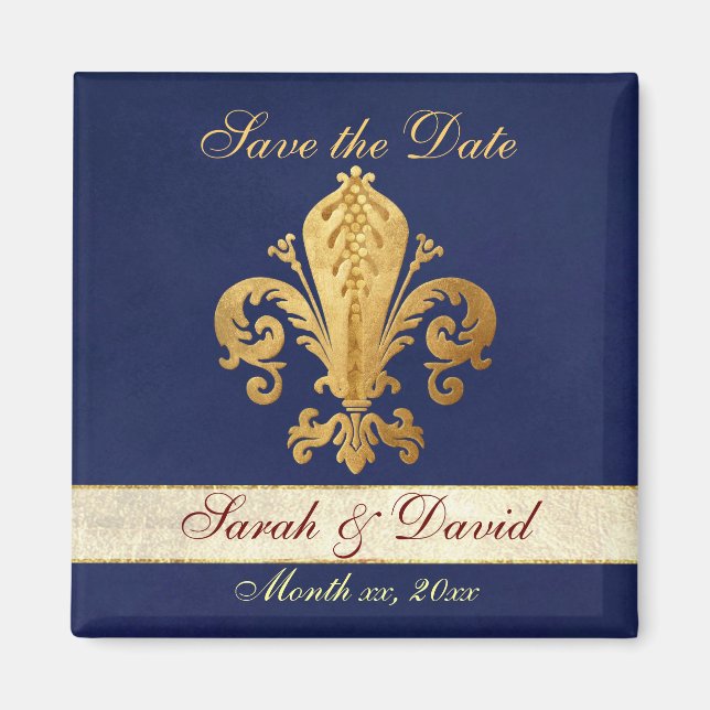 Imán Guardar el Personalizable de fecha (Frente)