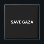 Imán Guardar el texto de personalizado blanco negro de<br><div class="desc">Salven el texto personalizado blanco y negro de Gaza simple imán minimalista moderno elegante. Personalizable completo de texto blanco, o simplemente puede borrarlo, sobre fondo de color sólido negro. Los colores son editables. Muestra tu apoyo a Gaza. Compruebe el resto de la colección para obtener elementos más coordinados y coincidentes....</div>