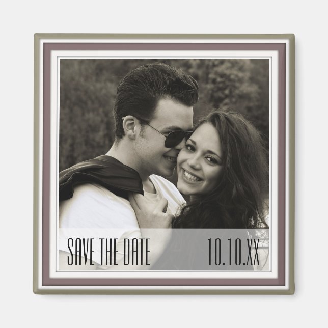 Imán Guardar el vino verde de fecha (Frente)