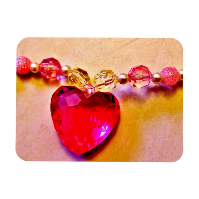 Imán Guardar fecha Corazón Rosa (Horizontal)