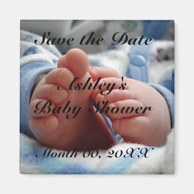 Imán Guardar La Fecha Baby Shower (Frente)