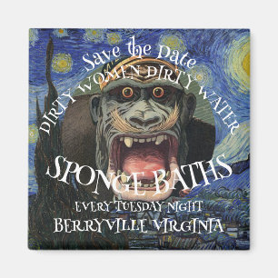 IMÁN GUARDAR LA FECHA BAÑOS DE ESPONJA MUJERES SUCIAS M