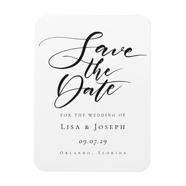 Imán Guardar la fecha Calendario Chic con estilo (Vertical)