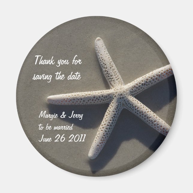 Imán Guardar la fecha Gracias (Frente)