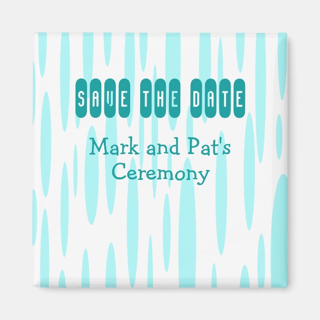 Imán Guardar la fecha moderna (Frente)