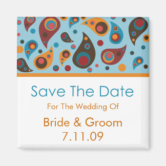 Imán Guardar la fecha - Paisley